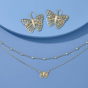 NWT Gold Kendra Scott butterfly layer necklace